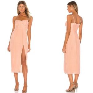 CAPULET June Bustier Midi Dress in Camellia Party Romantic Cocktail Size XS